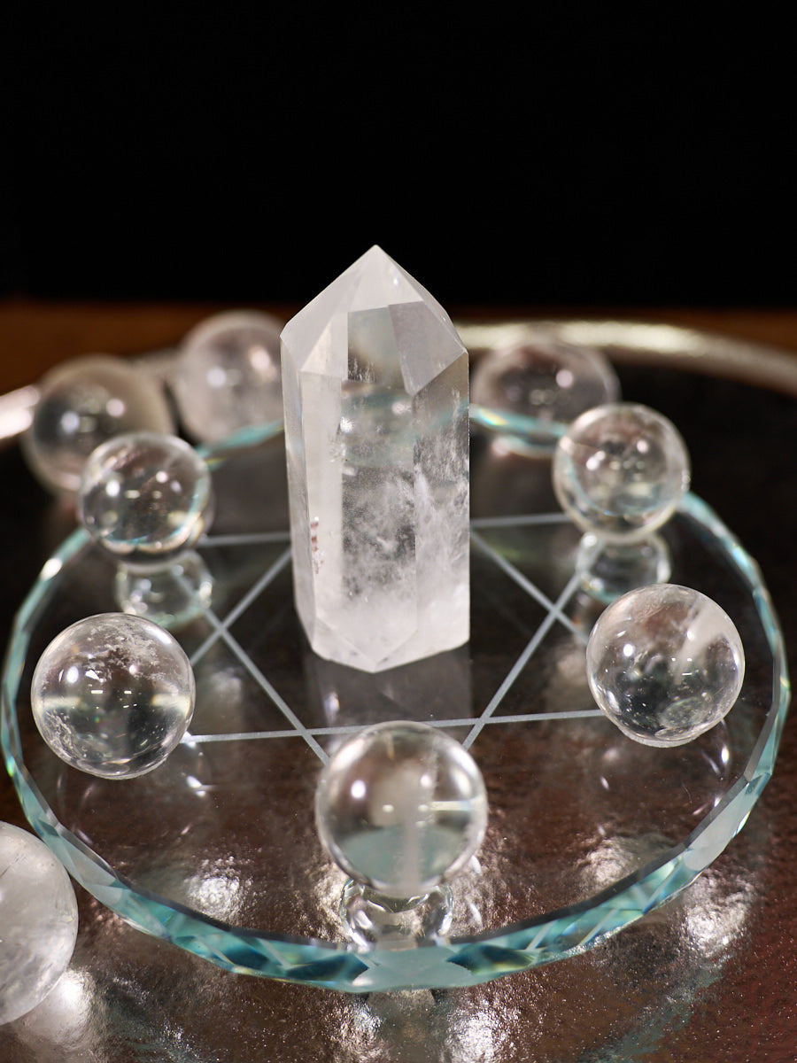 EastKarma PURIFYING ENERGY CLEAR QUARTZ CRYSTAL GRID SET