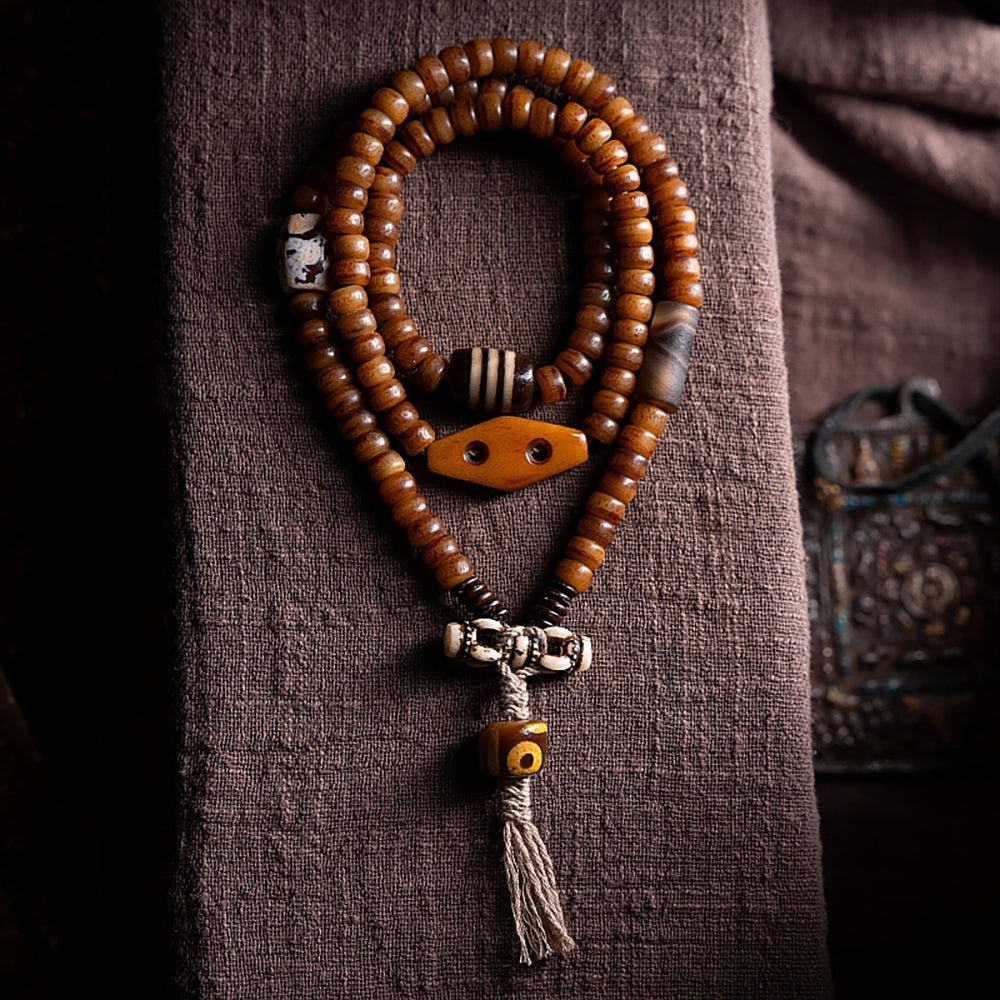 EastKarma  GUARDIAN BLESSINGS YAK BONE NECKLACE