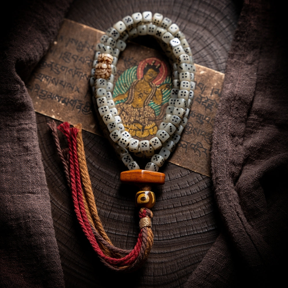 EastKarma 108 Mala Beads Camel Bone & Consume Cow Bones –  Tibetan Fortune Beads