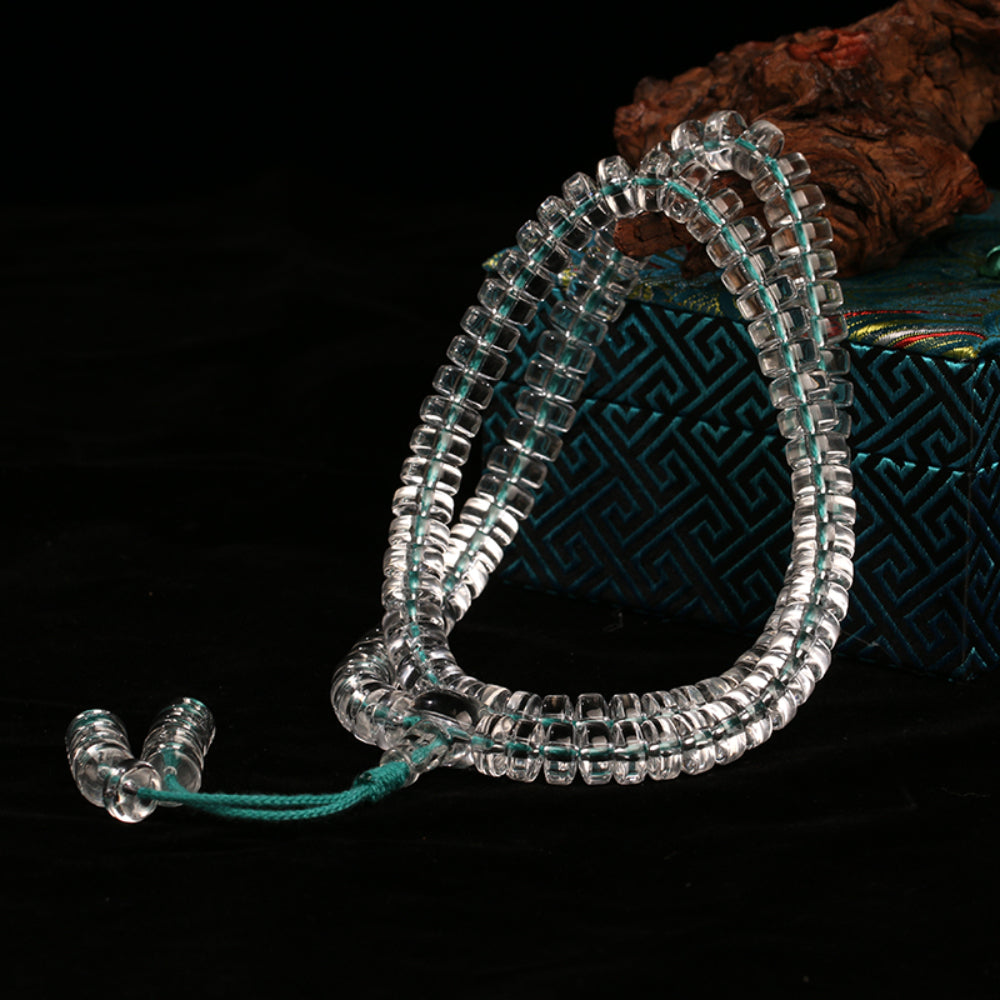 EastKarma VITAL ESSENCE CLEAR QUARTZ MALA – HEALING & ENERGY BRACELET