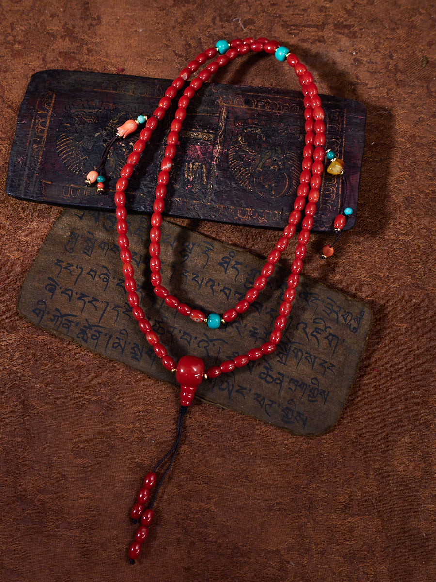 EastKarma VITALITY CHARM CORAL BEAD BRACELET