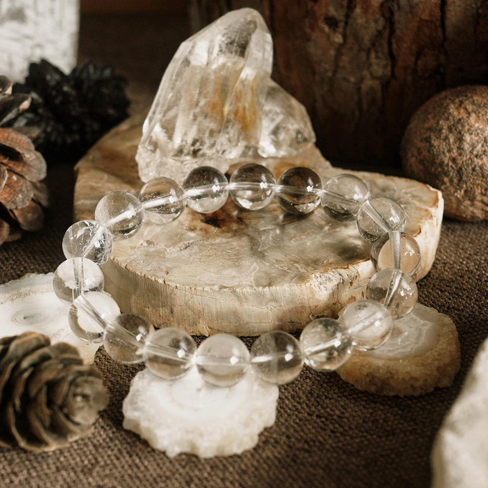 EastKarma VITALITY TIBETAN CLEAR QUARTZ HEALING BRACELET