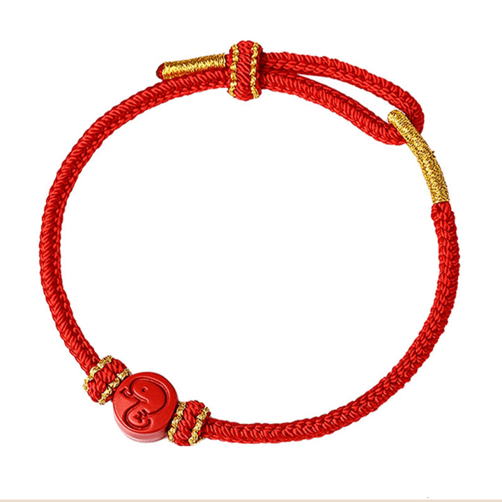 EastKarma Chinese Zodiac Red String Eight Thread Peace Knot Cinnabar Protection Luck Bracelet