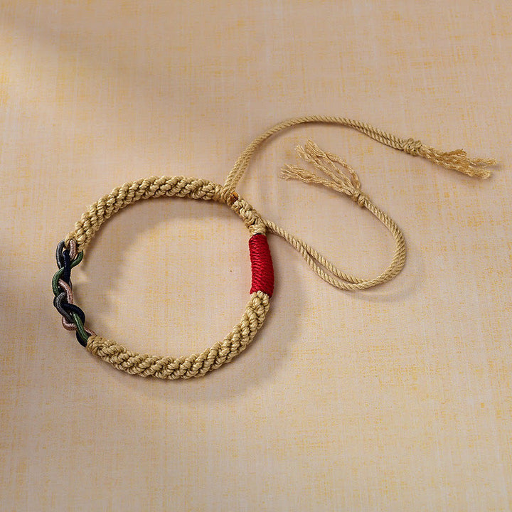 EastKarma Tibetan Hand-rubbed Cotton Rope Luck Bracelet