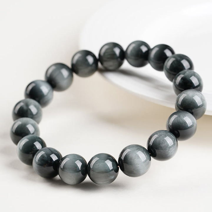EastKarma Eagle's Eye Stone Positive Calm Beaded Bracelet