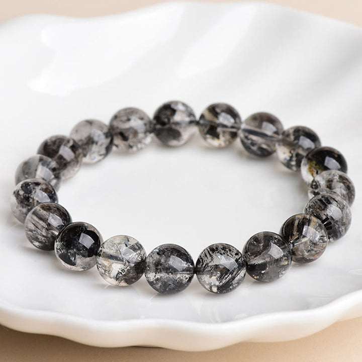 EastKarma Herkimer Diamond Protection Meditation Bracelet - Image 2