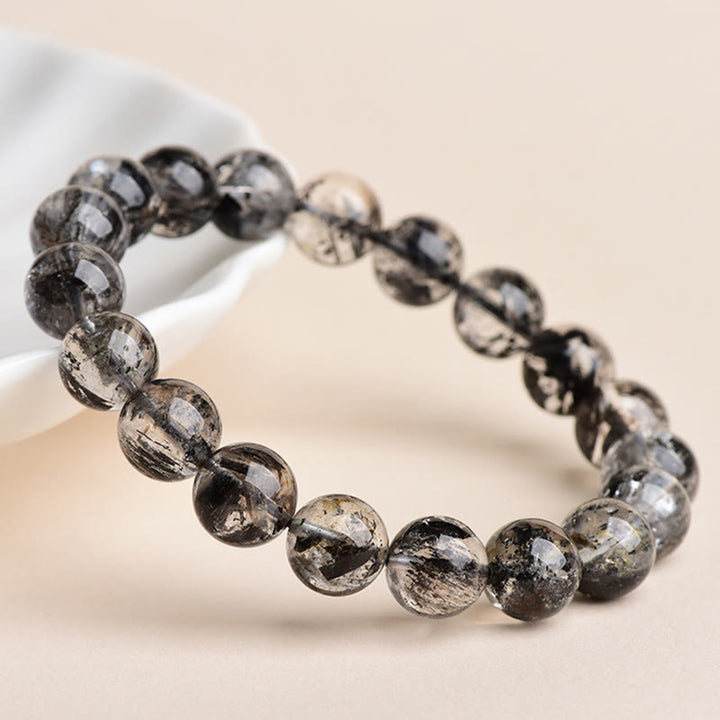 EastKarma Herkimer Diamond Protection Meditation Bracelet
