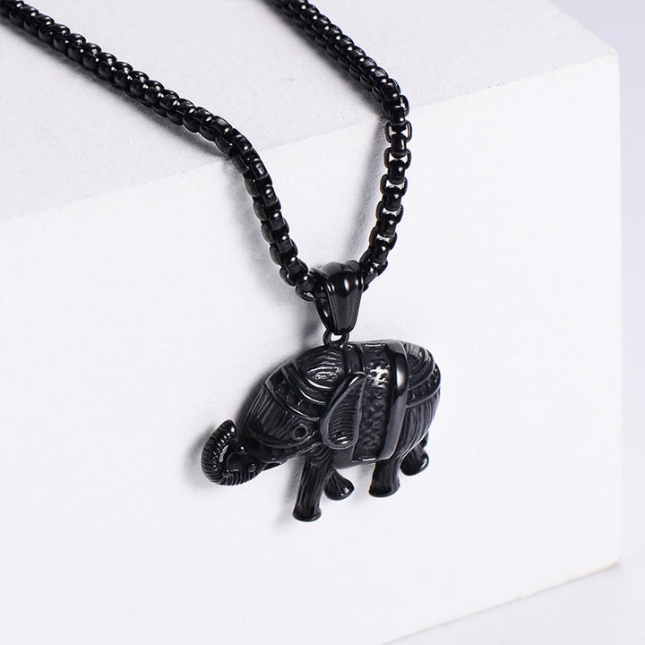 EastKarma Titanium Steel Elephant Strengthen Necklace Pendants - Image 2