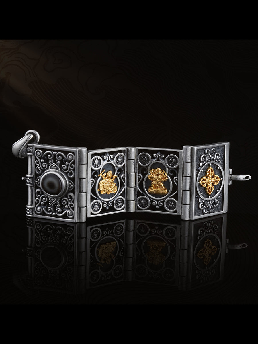 EastKarma WISDOM PROTECTION BLESSING BUDDHIST SCRIPTURE SILVER NECKLACE