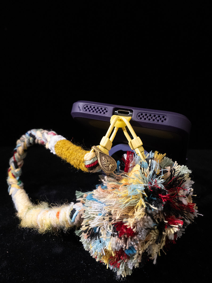 EastKarma ATTRACT GOOD FORTUNE GUARDIAN PHONE STRAP | COLORFUL COTTON WOVEN CHARM