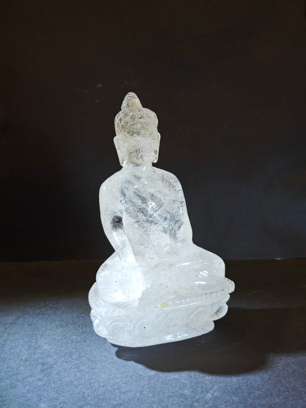 EastKarma HIMALAYAN CLEAR QUARTZ MEDICINE BUDDHA STATUE