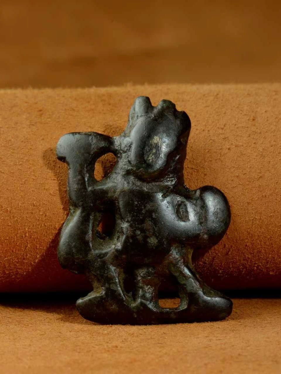 EastKarma SONG–YUAN THOKCHA VAJRAPANI BLACK LACQUER PATINA AMULET