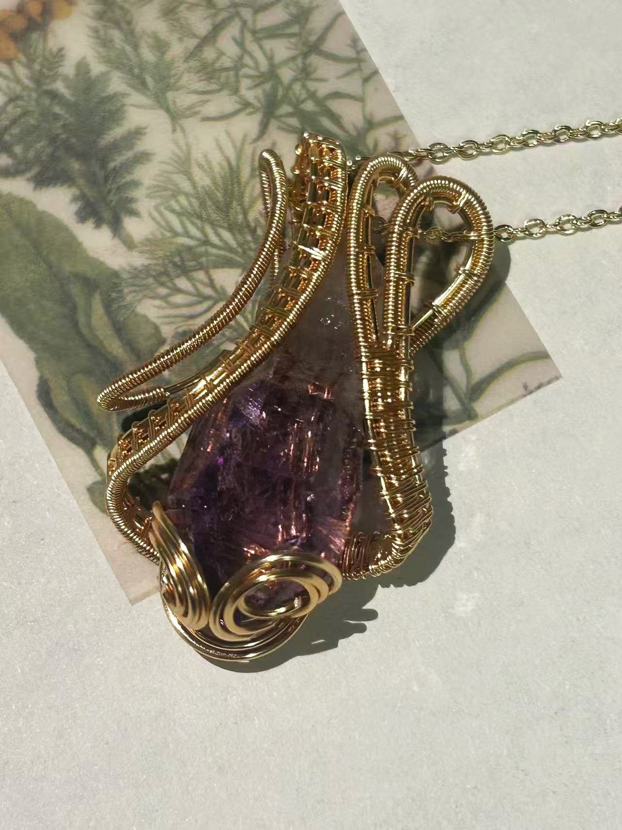 EastKarma AMOUR SUPER 7 AMETHYST NT NECKLACE HANDCRAFTED COPPER - Image 4