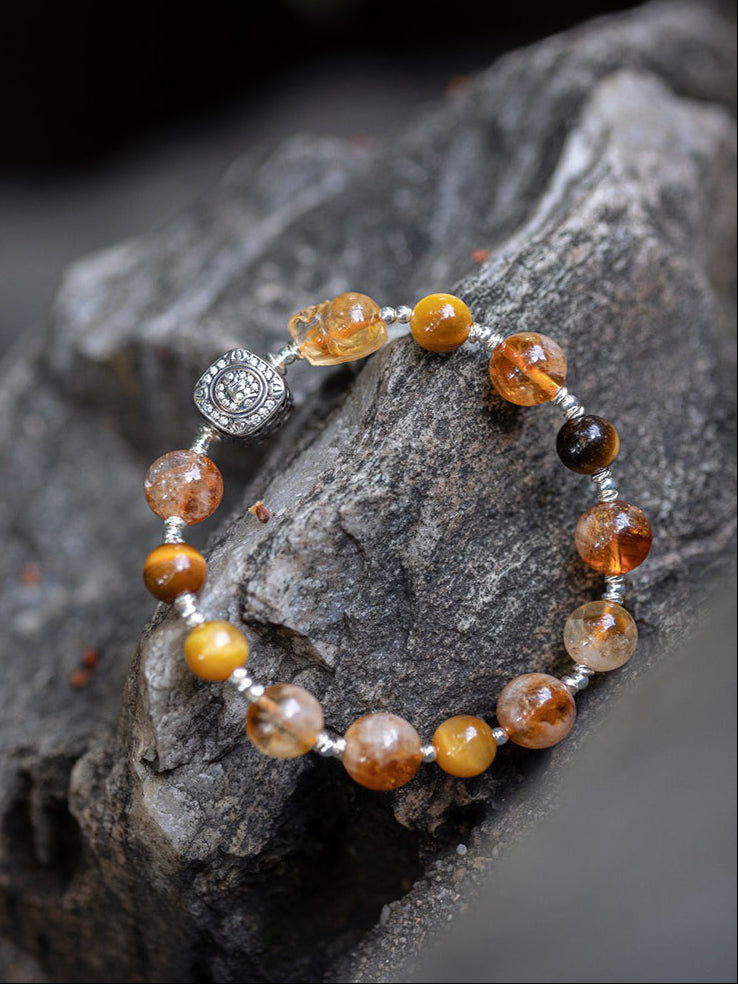 EastKarma YELLOW JAMBHALA PIXIU MULTI-GEM BRACELET | PROSPERITY, PROTECTION & ABUNDANCE ENERGY