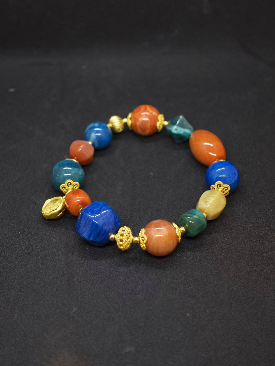 EastKarma AGATIZED CORAL ENERGY HEALING BRACELET