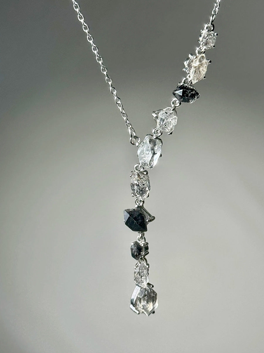 EastKarma PURITY STARFALL CRYSTAL NECKLACE | STERLING SILVER & CLEAR QUARTZ