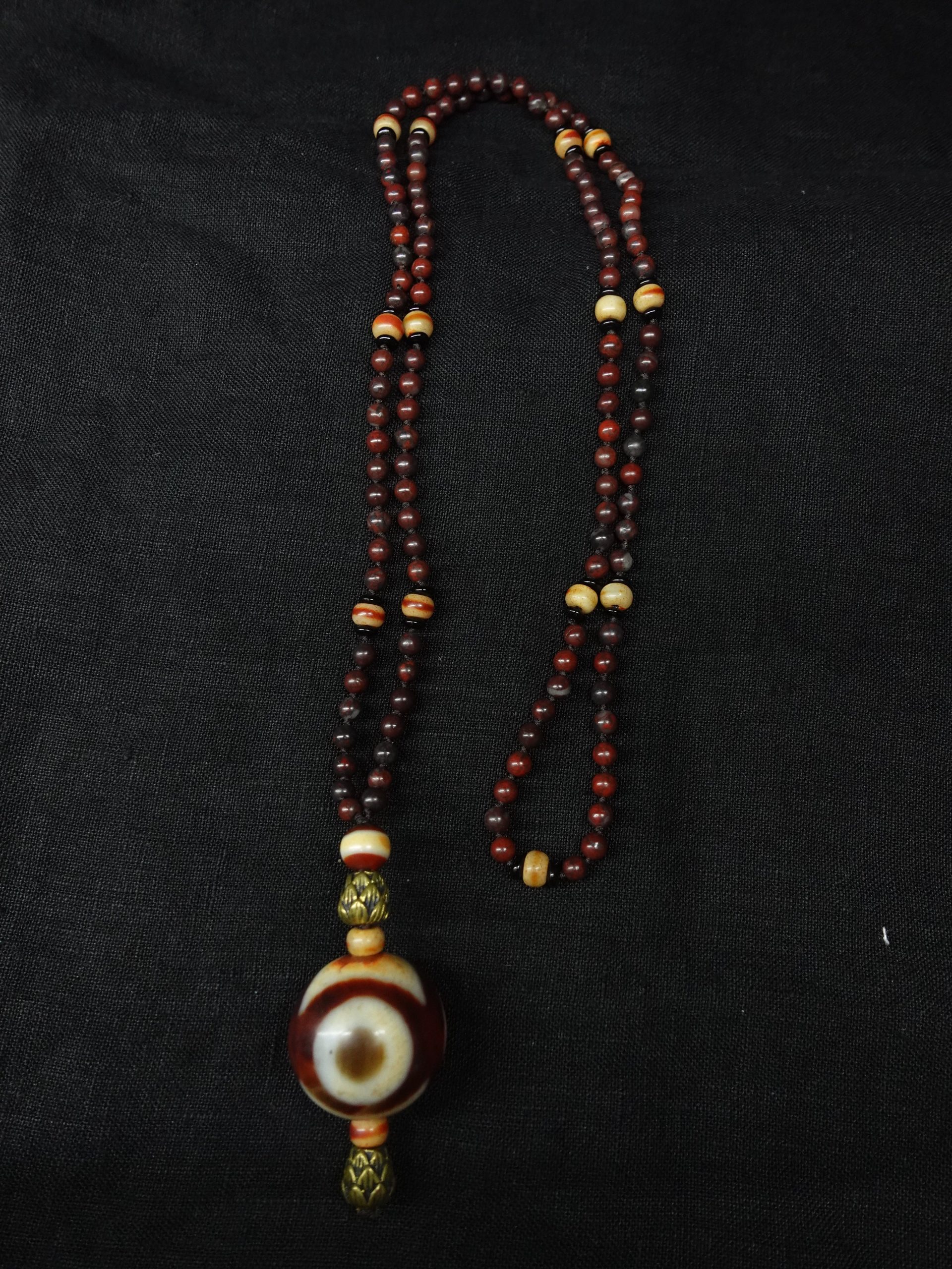 EastKarma Aka(Tulku Lama)  Dzi bead Necklace