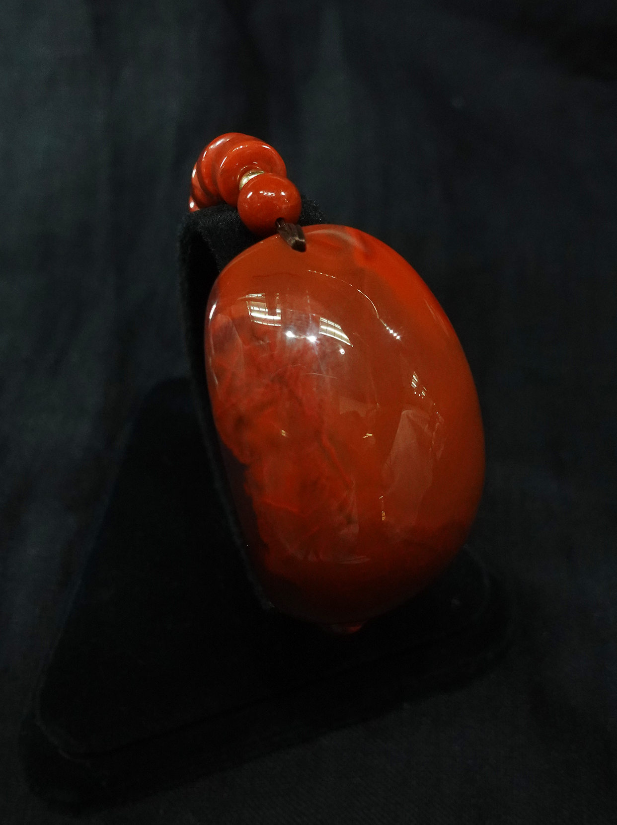 EastKarma "CRIMSON BLAZE OF FORTUNE" BIG NANHONG AGATE BRACELET