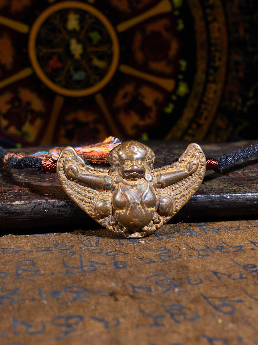 EastKarma ANCIENT THOKCHA WINGED GARUDA AMULET NECKLACE