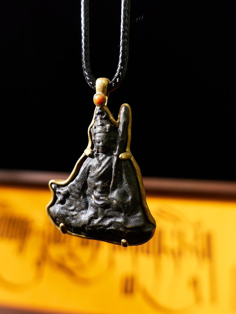 EastKarma AUSPICIOUS ENERGY EIGHT SYMBOLS STERLING SILVER THOKCHA NECKLACE