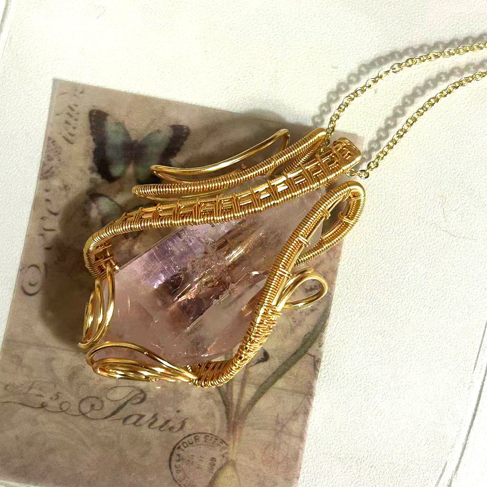 EastKarma  AMOUR SUPER 7 AMETHYST NT NECKLACE HANDCRAFTED COPPER