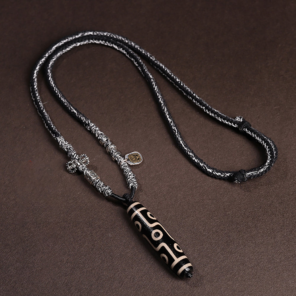 EastKarma GUARDIAN NINE-EYED DZI NECKLACE