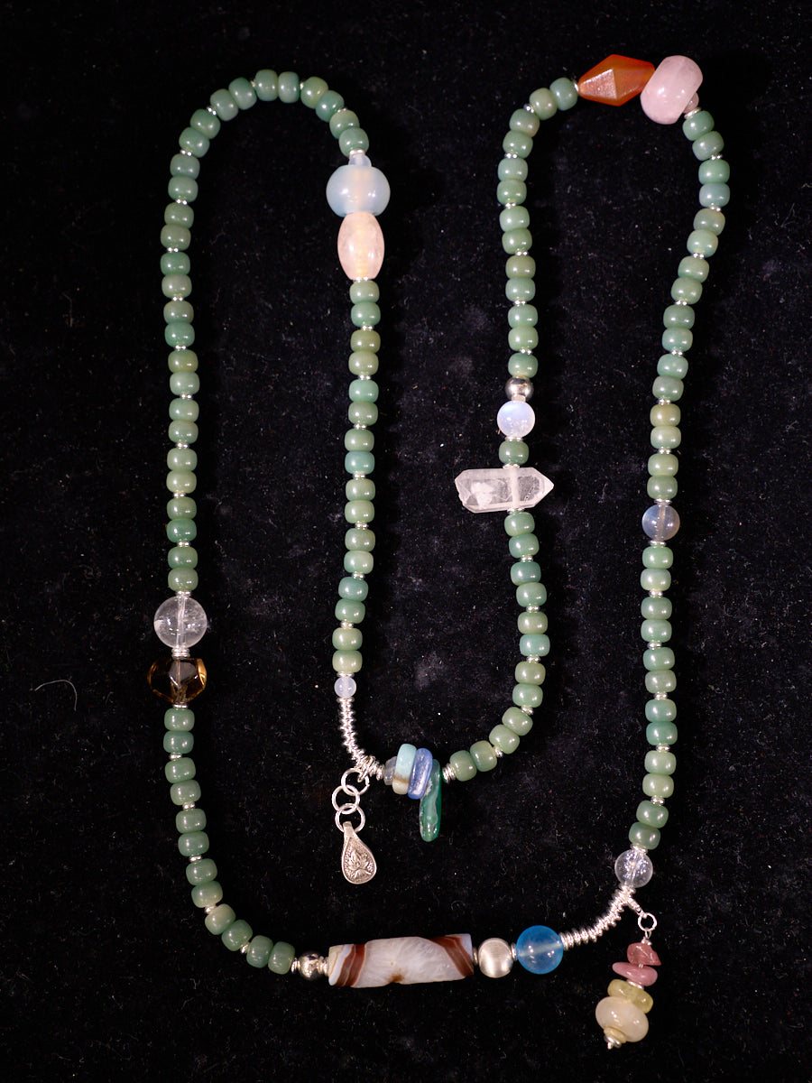 EastKarma SPIRITUAL BALANCE BODHI AGATE NECKLACE