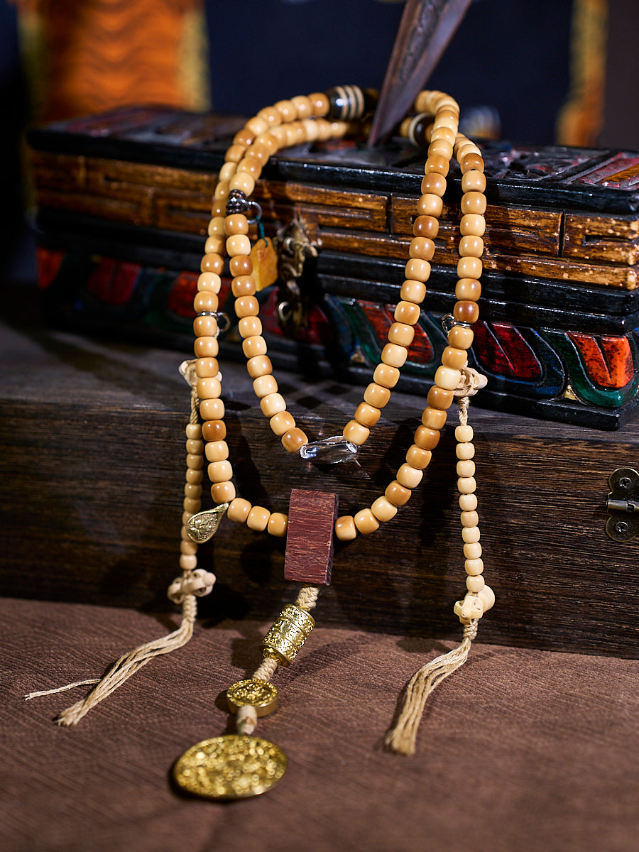 EastKarma  - TIBETAN PROSPERITY MALA NECKLACE