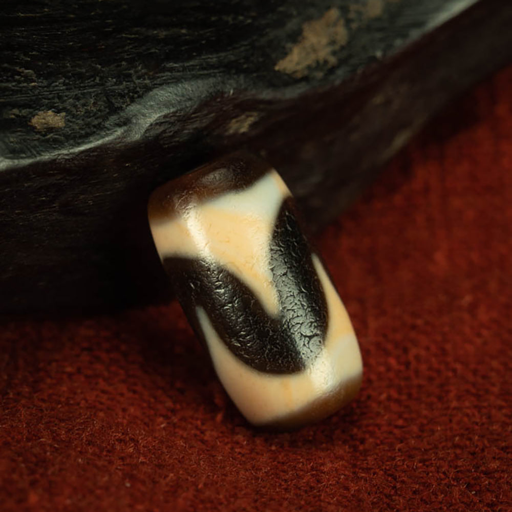 EastKarma RED-INFUSED DZI NECKLACE – SMALL BUT MIGHTY ENERGY CHARM - Image 3