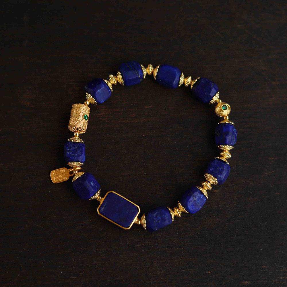 EastKarma WINGS OF COURAGE LAPIS LAZULI BRACELET