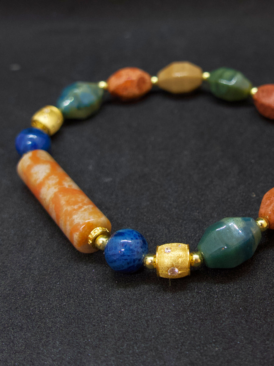 EastKarma AGATIZED CORAL COLUMN ENERGY BALANCE BRACELET - Image 2