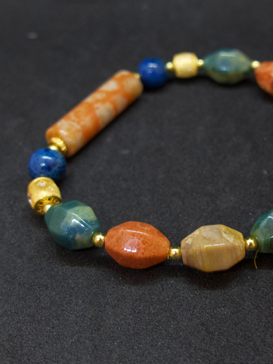 EastKarma AGATIZED CORAL COLUMN ENERGY BALANCE BRACELET - Image 3