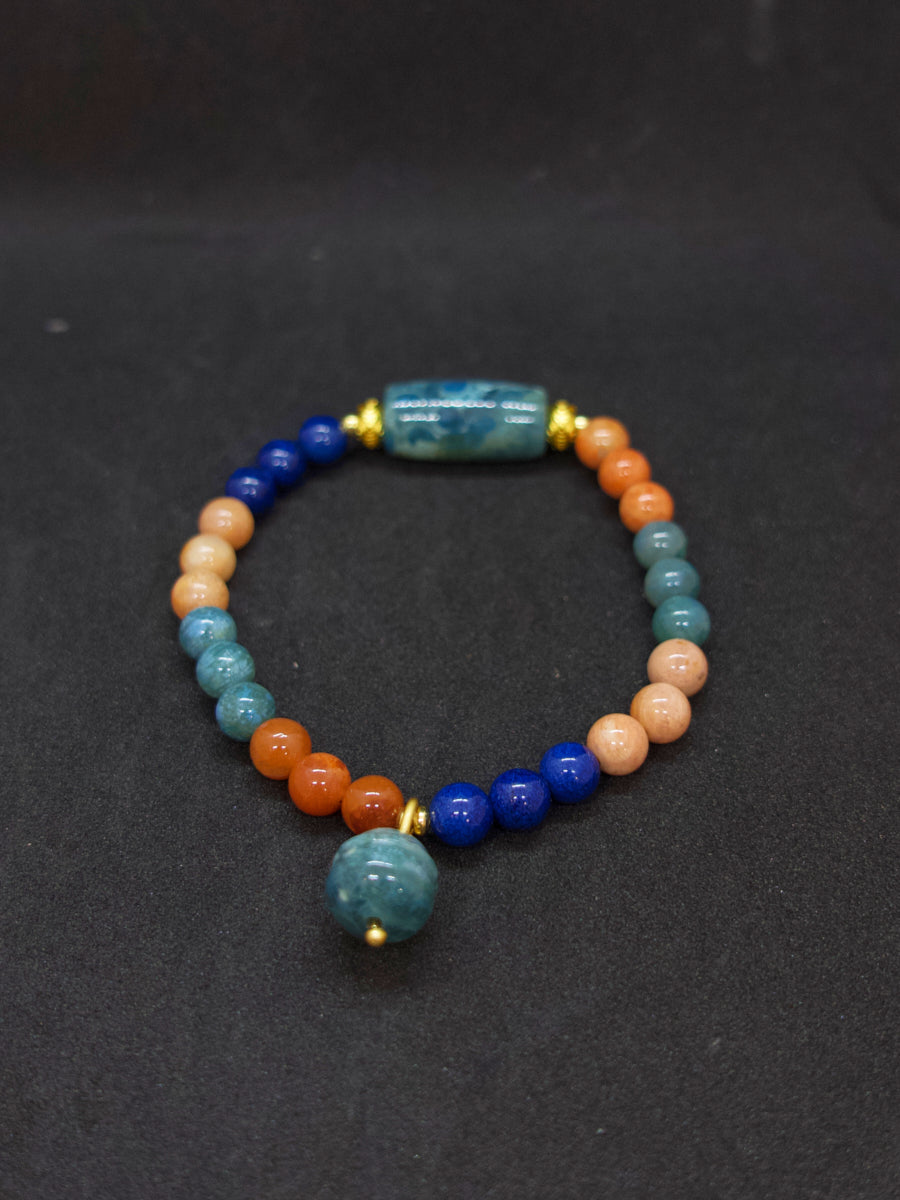 EastKarma AGATIZED CORAL TRANQUIL FLOW ENERGY BRACELET
