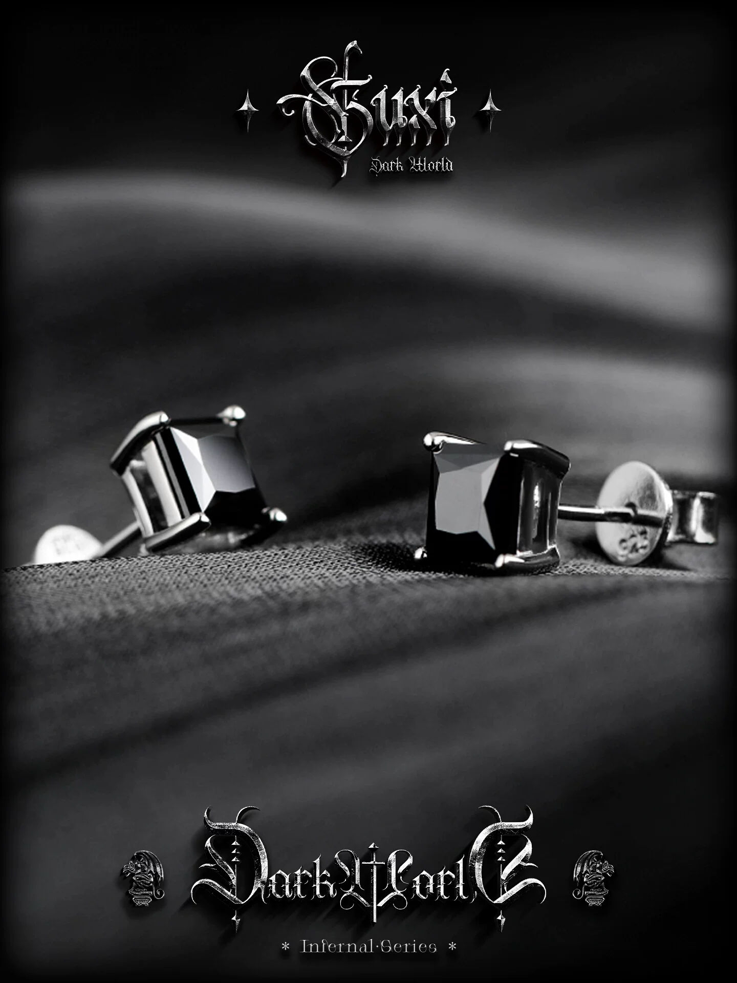 GUXI【夜】925银耳钉男生单只 莫桑石钻耳饰女高级感小众简约轻奢