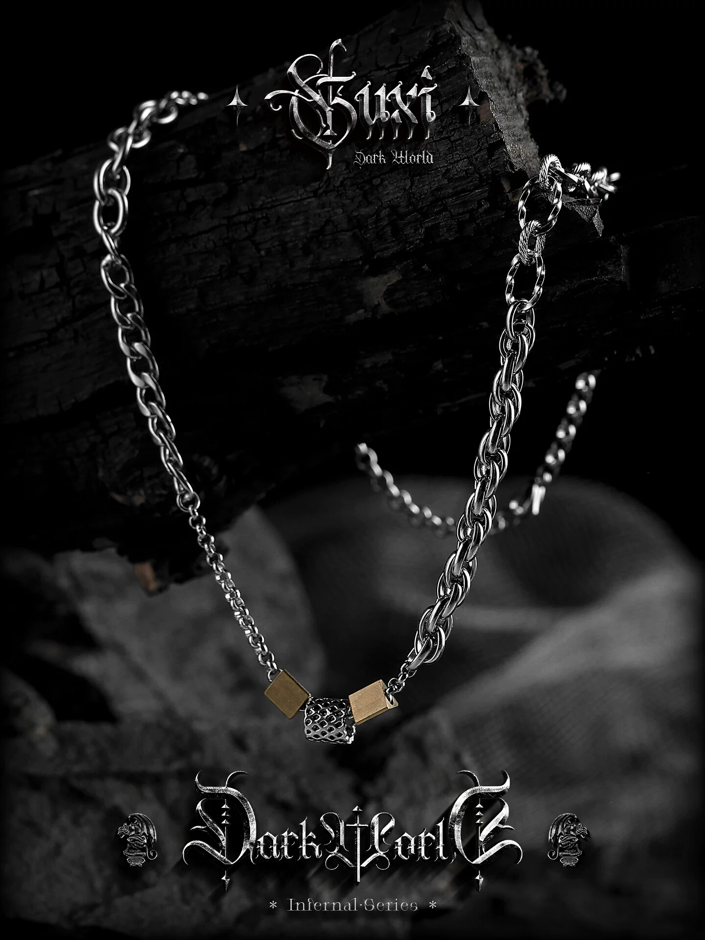 GUXI【异动】原创小众设计钛钢项链男潮高级感个性百搭毛衣链简约