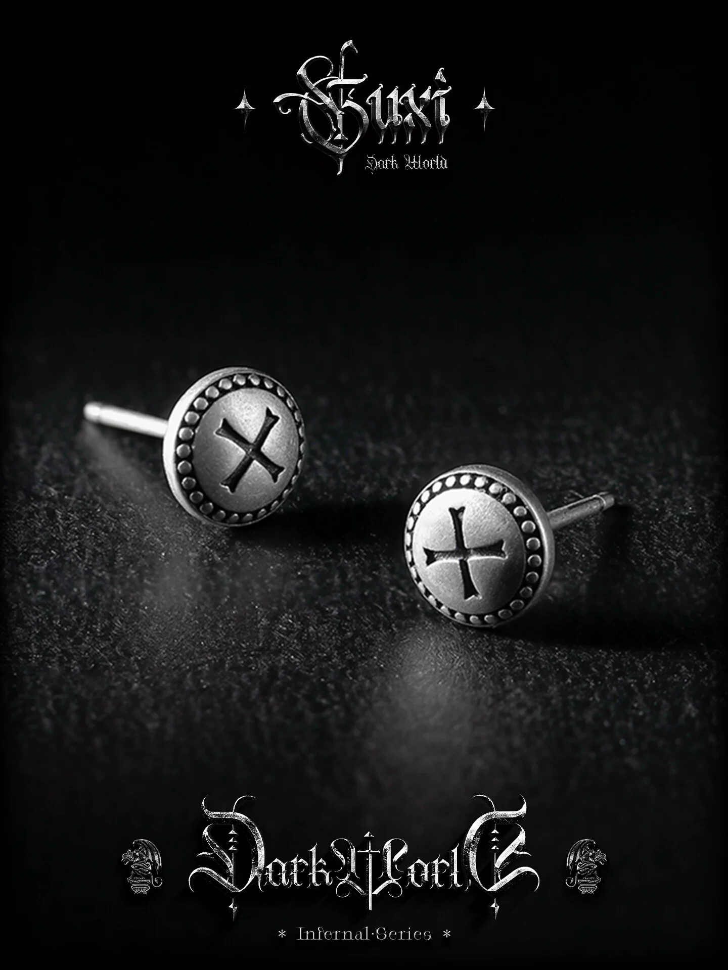 GUXI【禁域】冷淡风925银耳钉男生高级感养耳洞小众个性简约耳饰