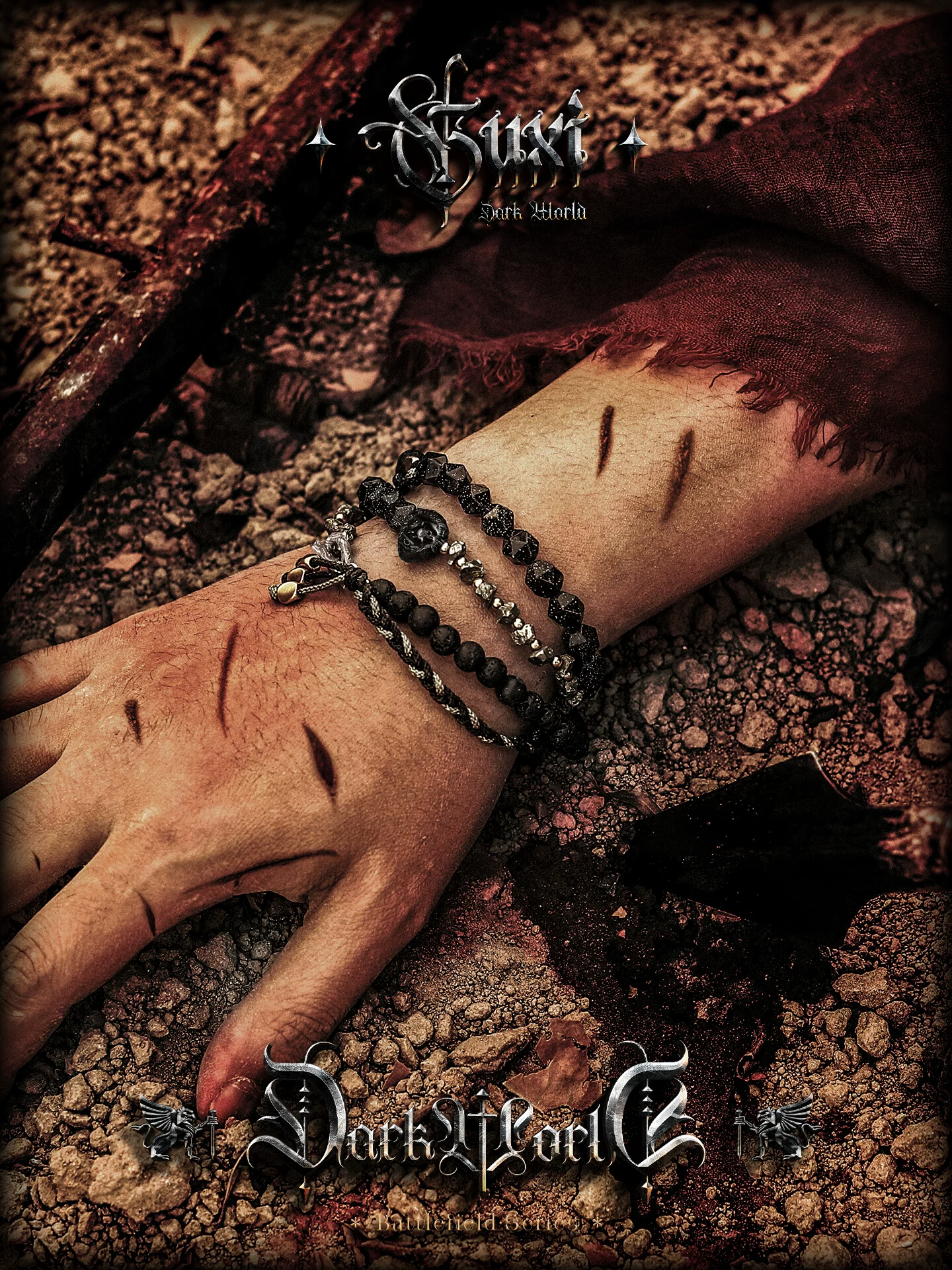 GUXI【斯巴达】原创手链男士复古手串珠编织手绳小众生日礼物饰品