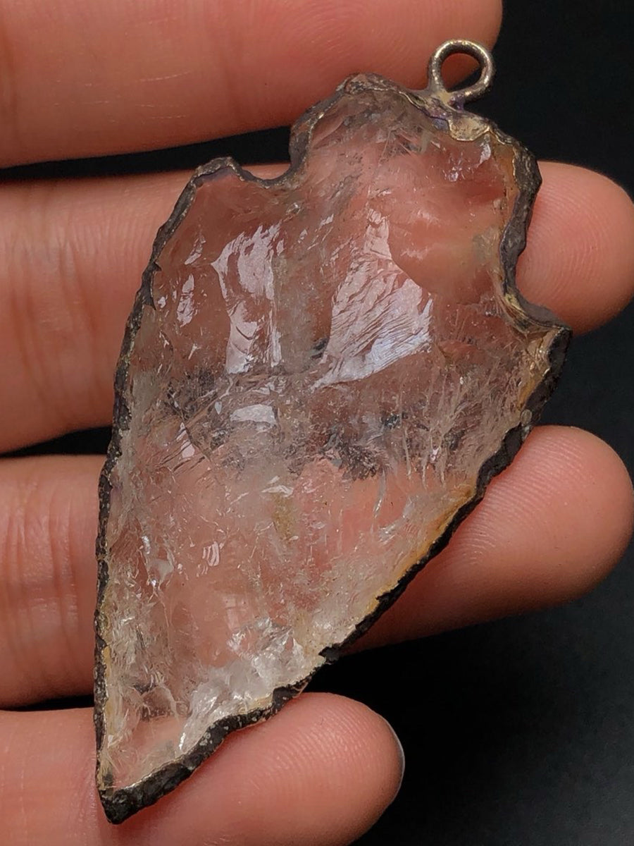 EastKarma ARROW OF CLARITY CLEAR CRYSTAL NECKLACE