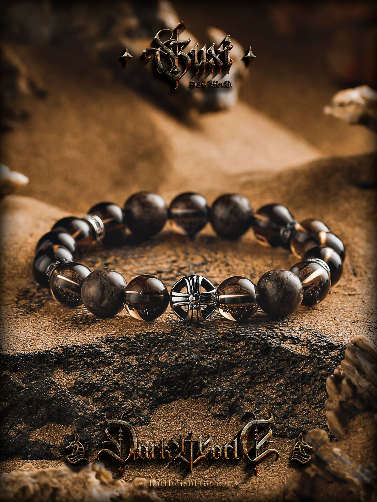 GUXI【净化】原创设计水晶手链男生 小众珠子手串简约送男友饰品