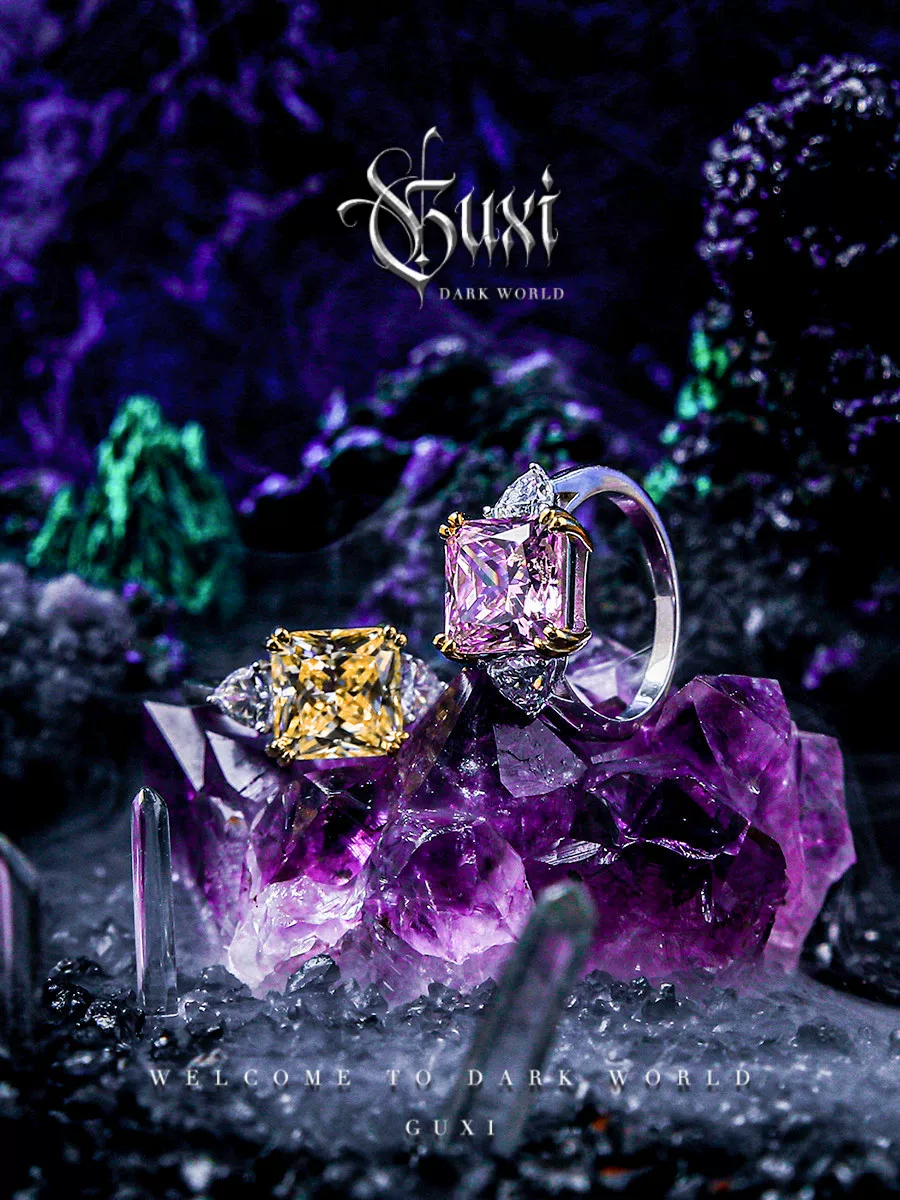 GUXI【猎梦】冷淡风925银戒指男士高级感小众设计指环女戒子开口