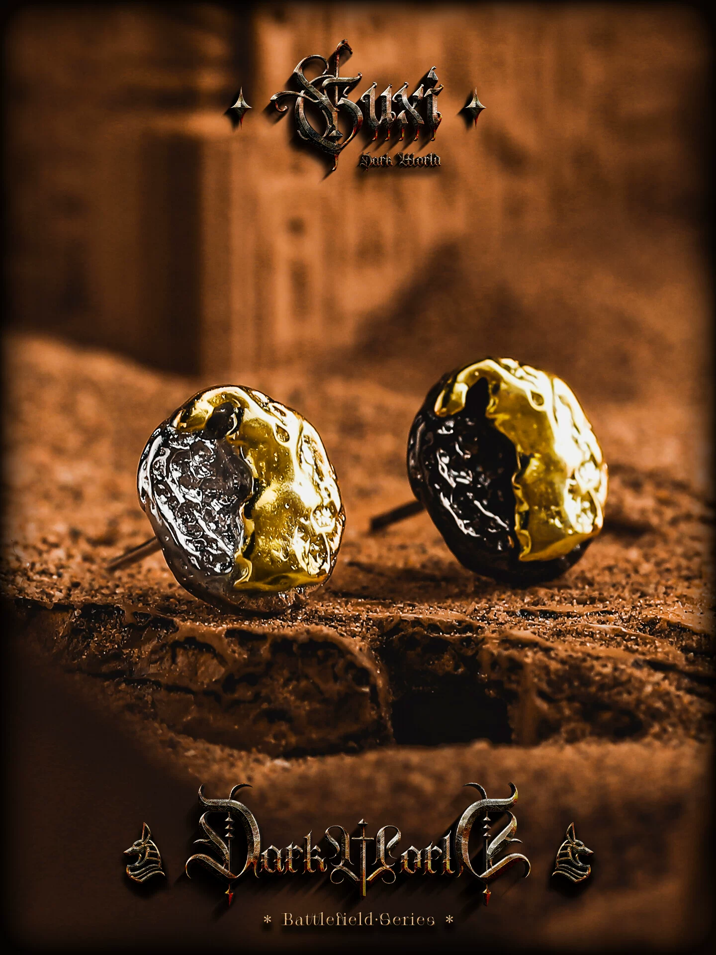 GUXI【光遇】原创复古925银耳钉男高级感小众耳饰女养耳洞送男友