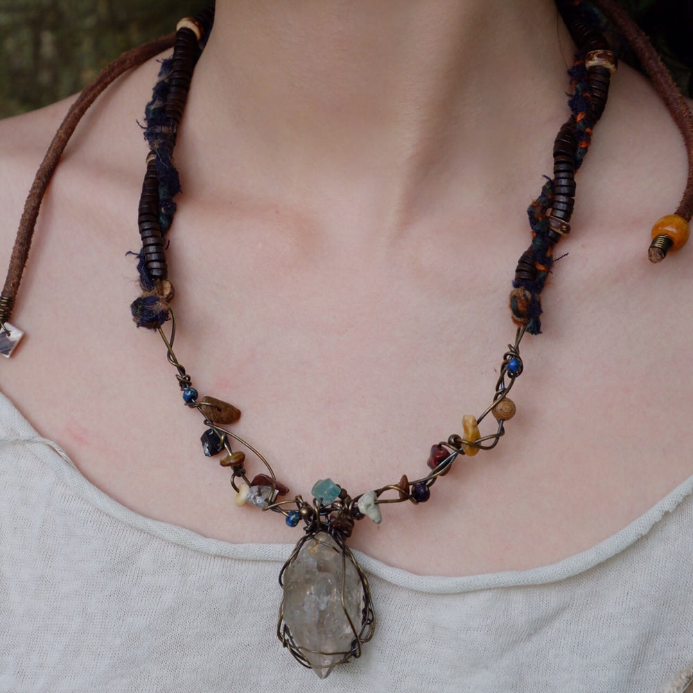 EastKarma HEALING ENERGY CRYSTAL PENDANT NECKLACE